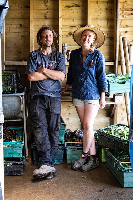 Adam Beer and Rita Oldenbourg  at Pitney Farm Market Garden