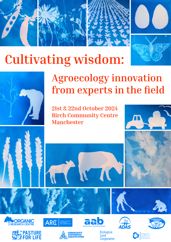 Poster advertising Cultivating Wisdom event with images