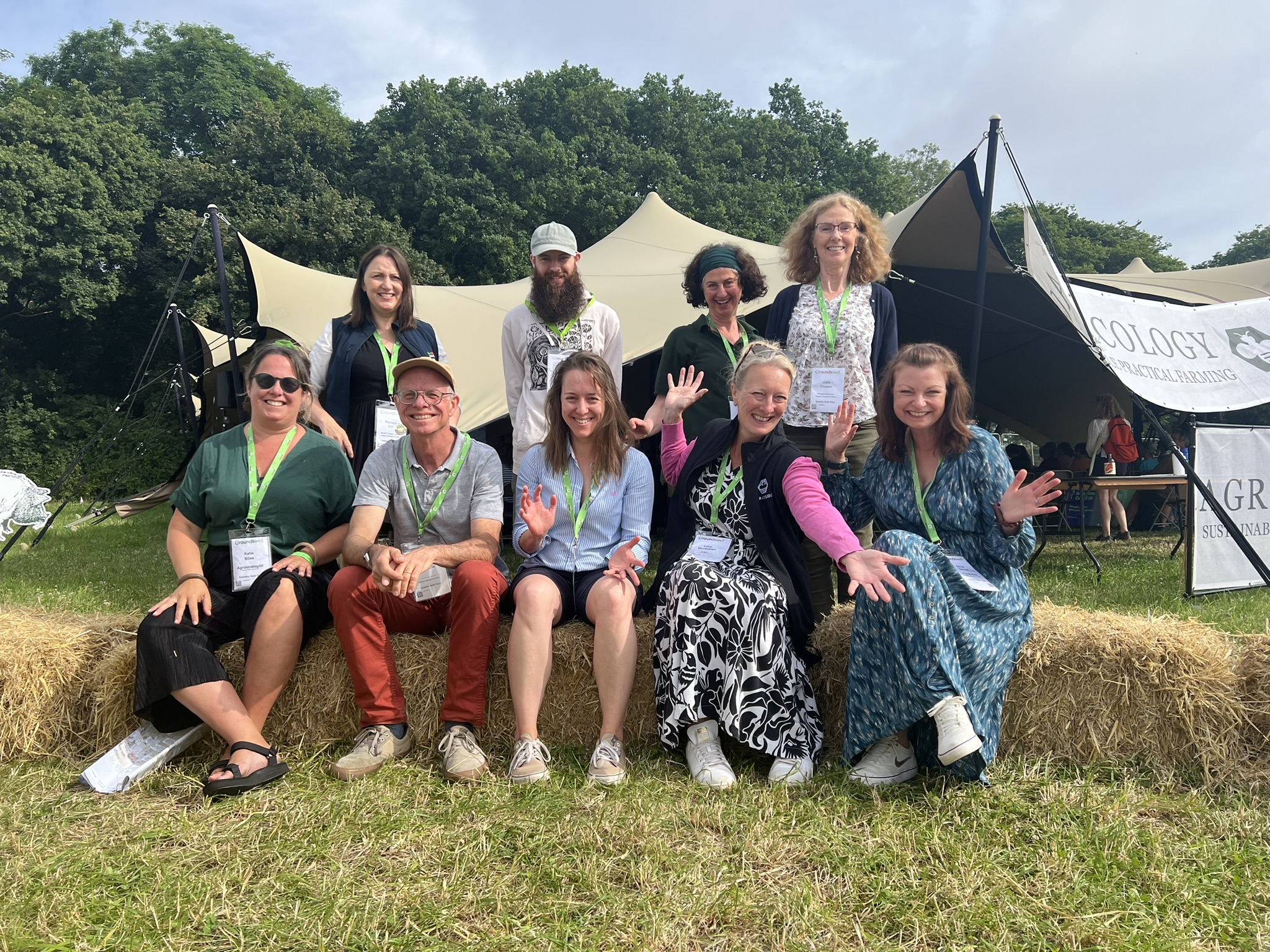 ORC staff pose in front of the Agricology tent