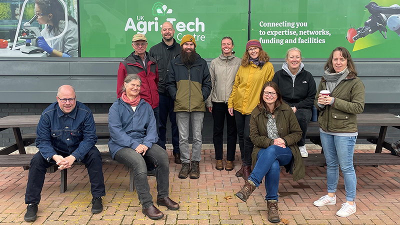 ORC team pose for a photo at the UK Agri-Tech Centre